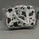 Saintrygo Set of 6 Makeup Bag Set Travel Cosmetic Bag Cow Print Toiletry Pouch Gifts for Women Organizer with Zipper Portable Cute Make up PU Leather Case Washable Waterproof