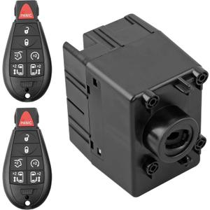 601-082 Wireless Ignition Module Switch with Key Fob Fit for Dodge Durango/Grand Caravan/Challenger Jeep Grand Cherokee/Chrysler Town & Country/Ram 1500 2500 3500 4500 5500 Replace# 68105739AC