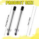 Lasnten 2 Pack Straw Puncher for Plastic Lids Lemonade Cups, Stainless Steel Straw Hole Puncher Punching Tools for Cafe Drinks Deli Container Squeezed Fresh Lemonade Stand Supplies(6.3 Inch,Black)