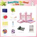 9FT 100% PVC Pink Bounce House ，Inflatable Bounce House for Kids 3-6