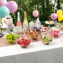 Goodluck 12 Pack Clear Plastic Serving Bowls for Party - 20 OZ Angled Disposable Serving Bowls for Wedding Party Chip, Candy, Salad & Fruit
