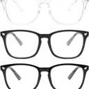 Gaoye Stylish Blue Light Glasses for Woman - Computer Glasses 99% Blue Light Blocking - Lightweight TR90 Frames - 3 pack