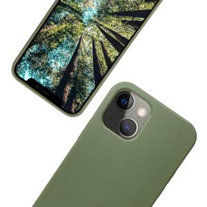 Eplanita Eco Mobile Phone Case Compatible for iPhone 14 Plus, Plant Fiber, Drop Protection Cover, Durable and Sustainable (Khaki, for iPhone 14 Plus)