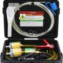 12V Electric Fuel Transfer Pump Set with 30 Gallons/H, Portable Gasoline Transfer Pump Kit with dual power cords/Fuel Pipe/Pulley Lead Pipe & Carrying Case Fit for Vehicles,Boats,Equipment (12V-Set)