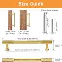 VEHCIL 20 Pack Brushed Brass Gold Cabinet Handles, 5" Kitchen Cabinet Pulls Drawer Dresser Handles Cabinet Hardware for Kitchen Cupboard, Solid Zinc Alloy