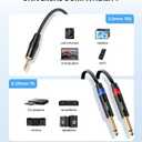 Tisino 1/8 to 1/4 Stereo Cable, 1/8 Inch TRS Stereo to Dual 1/4 inch TS Mono Y-Splitter Cable 3.5mm Aux Mini Jack to Jack Breakout Cord for Smartphone, CD Player, Speakers, Amplifiers - 10 feet