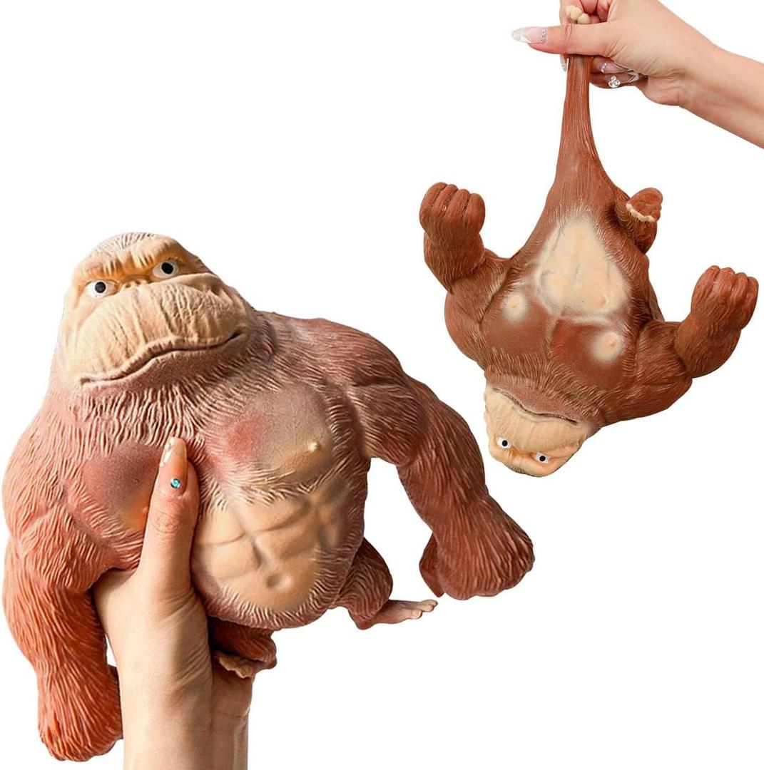 YHan Trending Stretchy Monkey Toy, Stretch Gorilla Toy, Kids Adult Stress Relief Squishy Toys Anxiety TikTok Gift Idea Stretch Gorilla Funny (Large)
