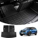 Cargo Mat Compatible with 2020-2025 Ford Explorer Trunk Mat Cargo Liner Seat Back Cover Protector TPE All Weather Trunk Liner 2024 Explorer Accessories (Trunk Mat with Backrest Mats)