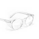 Stoggles Round Z87.1 Certified Polycarbonate Safety Glasses, Scratch & Shatter-Proof, Blue-Light & UV Blocking Lens, Top & Side Shields, Anti-Fog Dip Coated, Durable, Protective & Stylish Eyewear (Medium, Clear)