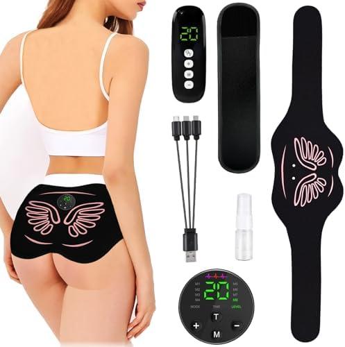 Hip Trainer, Wearable ABS Stimulator Butt Lifting Machine, EMS Muscle Stimulator for Lifting HIPS, 8 Modes & 20-Level Intensity Booty Trainer for Women TENS
