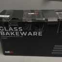 Nestl 8pc Glass Baking Dishes for Oven, Glass Food Storage Containers with Lids, Leakproof Casserole Dishes for Oven with Lid, Cooking, Microwave Oven Freezer Safe Bakeware, 9x13 Lasagna Pan Black Only 3