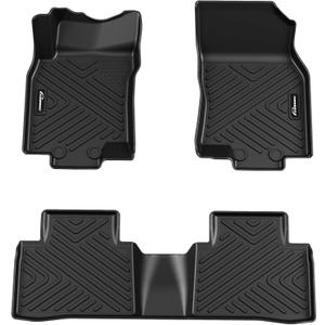 Floor Mats for Nissan Rogue 2014-2020, TPE All Weather Custom Fit Front 1st & 2nd Row Floor Liner, Black (Not Fit Sport Model)