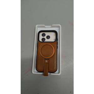 BUTAIGA for iPhone 17 Pro Leather Case with Stand, AntiSlip Grip Ring, Fits for MagSafe (Brown, IP17 Pro6.3inch)