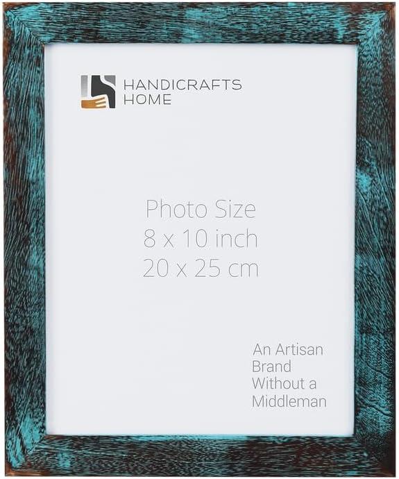 Handicrafts Home Driftwood Wooden Picture Frame – Handmade Rustic 8x10 Photo Frame for Wall & Tabletop, Vintage Farmhouse Boho Home & Desk Decor, Gallery Wall Frame, Wedding & Christmas Gift- Sahara