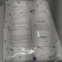 Softan Floral Full Sheet Set Purple Flower Printed Bed Sheets Double, Cozy Microfiber Patterned Fitted Sheets with 15" Deep Pocket & Non-Slip Straps, Cute Purple Sheets and Pillowcase Set