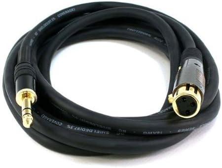 Monoprice 104770 10-Feet Premier Series XLR Female to 1/4-Inch TRS Male 16AWG Cable (2 Pack)