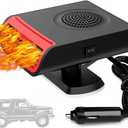 Car Heater, 150W 12V Portable Car Heater and Defroster, Car Heater that Plug into Cigarette Lighter for Cars, Trucks, RV, Camping (Black)