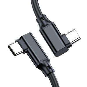 USB C to USB C Cable 6.6FT,TYPEC 3.1 GEN2,Right Angle USB-C 3.2 Gen 2 20Gbps Cable 4K@60Hz Video Monitor Cable 240W PD Fast Charging Cable.for Oculus Quest,MacBook Pro,AR,Switch,Phone 15,Laptops