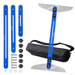 Stair Tread Template Tool - Stair Tread Measuring Tool,Stair measurement layout tool,Shelf Layout Tool & Stair Tread Template Tool Jig, Measuring Stair Tool Self Scribe Tool for Stairs,Tread Jig (Blue)