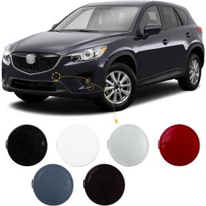 Front Bumper Tow Hook Cover Towing Eye Cap Fit for Mazda CX-5 2013 2014 2015 2016 KD4550A12BB KD45-50-A12-BB (White, Left Driver Side) Xinpinsai