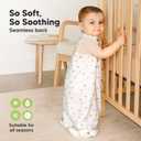 2-Pack Organic Baby Sleep Sacks, 100% Cotton - Soft & Breathable 0.5TOG Baby Wearable Blanket, Toddler Sleeping Sack 18-24 months, Easy to Wear Transitional Swaddles for Newborns,Infants(Roarsome, L)