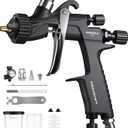 InoKraft Drizzle Pro LVLP Spray Gun, Precise Low-Overspray Performance with Ultra-Light 340g Design. Includes 1.3B/1.3C Nozzles and Accessories, Ideal for Automotive and Industrial Coatings