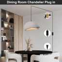 15.7in Plug in Chandelier, Wabi Sabi Pendant Light, 19.7ft Cord
Grey Wabi Sabi Hanging Lamp, Japanese Chandelier for Kitchen Island Dining Living Room Hallway Bedroom Restaurant 1 Pack