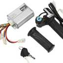 36V Controller, Ebike Controller, 1000W Motor Brushed Speed Controller with Locking Battery Display Throttle Twist Grip for EVO Electric Tricycle Elderly Electric Bike Mini Bike