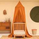 Caramel Kids Bed Canopy for Child Bedroom | Nursery Crib Hanging Curtain | Baby Mosquito Net Bedding for Girls & Boys Play Room Decoration | Reading Nook Canopies Toddler Dome Tent (22 x 95 x 165 Inch)