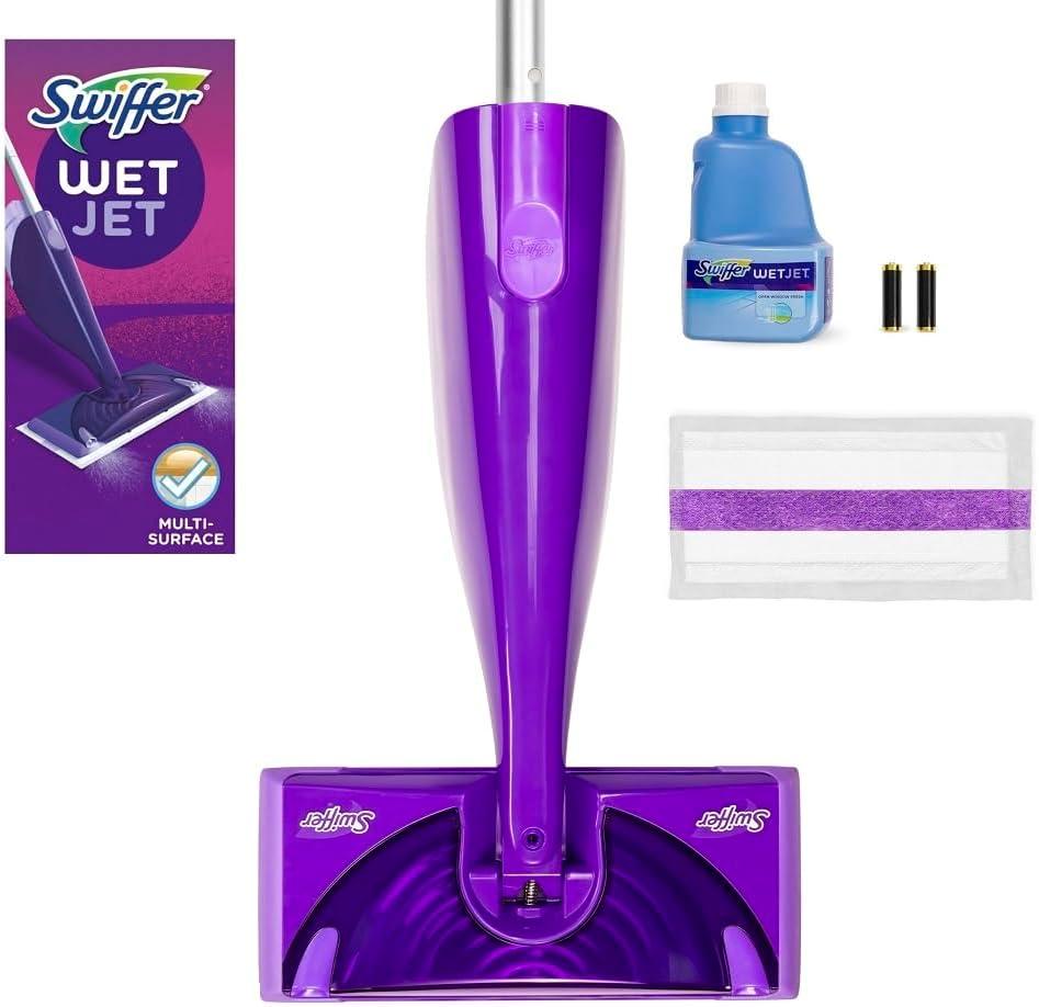Swiffer WetJet Mopping Kit, 10 Mopping Pads, 6 Heavy Duty & 4 Original (49886)