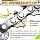 5-Pack 6 Inch Chainsaw Chain (37 Drive Links) Replacement Chains Compatible with Cordless Electric Portable 6-Inch Mini Chainsaw  Chain Saw Chains for Branch Pruning and Wood Cutting