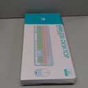 Wireless Keyboard and Mouse Combo, 104 Round Keys Cute Colorful Cordless Keyboard and Mouse with Retro Typewriter Black