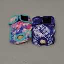 Langsprit Washable Female Dog Diapers (3 Pack) - No Leak Reusable Diapers for Doggy Female in Period - Highly Absorbent Dog Heat Panties with Adjustable Snaps Colourful M Size