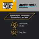 2 x Liquid Nails Acoustical 28 oz. White Interior Sound Reducing Sealant