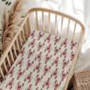 Red Lobster Baby Crib Sheets for Boy Girl 52"x28" Nautical Marine Animal Soft Snug Fitted Crib Mattress Cover Neutral Sea Beach Summer Nursery Baby Sheet for Standard Crib and Toddler Mattress (One size)