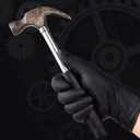 TitanFlex Heavy Duty Black Nitrile Gloves, 6 Mil, Fully Textured, Mechanic Disposable Gloves, Latex Free, Powder Free