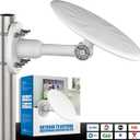 Outdoor TV Antenna - HD Digital TV Antenna, Long Range Supports 4K 1080p HD Smart TV VHF UHF, Attic or Outdoor, Weather Resistant, 32.8ft Cable (White)