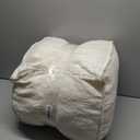 ZICOTO Beautiful Boucle Pouf Ottoman and Foot Rest - Elevate Your Living Room Decor with Lightweight Comfort and Charm - A Round Modern Foam Filled Foot Stool Perfect to Rest Your Feet (Beige)