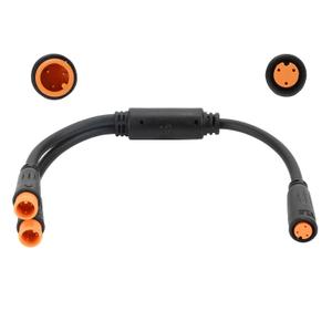 Nitomile EBIKE Cable 3 Pin; 1T2 Y-Splitter Extension Wire for eBike, Julet Type, Suitable for Brake Cut-Off Switch, Gear Shift Sensor, Throttle, Pedal Assist Sensors, 7.9", Waterproof Design