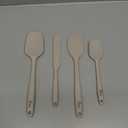 HOTEC High Heat Resistant Food Grade Silicone Rubber Spatula Set BPA Free for Baking, Cooking, and Mixing Non Stick Dishwasher Safe Set of 5, Khaki