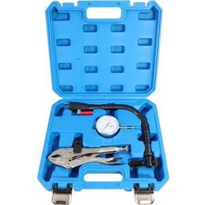 Disc Brake Rotor Gauge Ball Joint Prop Shaft Runout Flatness Measure Tool with Flexible Arm Tight Grip Locking Vise, 7 in Locking Pliers & 360° Flexible Stem Holder, 0.01 mm Precision Dial Indicator