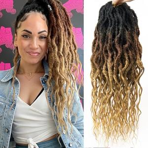 8Packs Faux Locs Crochet Hair 16Inch Soft Locs, Crochet Locs With Curly Ends Dreadlock Extensions Boho Faux Locs Crochet Braids for Black Women(OT30/27, 16(Pack of 8))