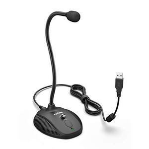 Fifine USB Computer Microphone, Plug &Play Desktop Condenser PC Laptop Mic,Mute Button with LED Indicator, Compatible with Windows/Mac, Ideal for YouTube,Zoom,Recording,Twitch Games(K054)