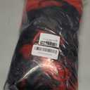 JoneTing Red and Black Wigs+ Hair Cap Red Black Ponytail Wig Curly Red and Black Pigtails Wig for Halloween Costume Red Black Clown Wigs Party Christmas Long Curly Hair for Cosers (Average)