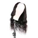 huarisi Brazilian Virgin Hair Wavy Wig, 20 Inch Glueless Body Wave U Shape Wigs for Black Women, 150% Density Natural Color Human Hair Wig