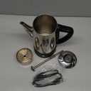 Elite Gourmet 6-Cup Electric Coffee Percolator  Stainless Steel, Fast Brewing, Keep Warm with Auto Shut-Off, Clear Brew Progress Knob, Cordless Serving Base, Reusable Filter, 1000W