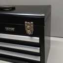 VEVOR Metal Tool Box, 20.5-inch, Portable Metal Tool Box with 3 Drawers, Small Tool Chest with EVA Liners, Ball Bearing Slide Drawers Locking & Powder Coated Finish, Multi-Function Tool Organizer