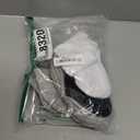 Boys Girls Ankle Socks: 9 Pairs Cotton Athletic Socks for Kids (6-8 Years, C02-black/White/Gray)