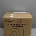 CAYNEL Mini Fridge Portable Thermoelectric 4L/6 Can AC/DC Cooler and Warmer for Skincare,Food,Beverage,Beauty & Makeup small Feidge for Bedroom,Car and Office (White)