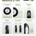 Marathon 4.10/3.50-4" Flat Free, All Purpose Utility Tire on Wheel, 3.5" Centered Hub, 3/4" Bearings